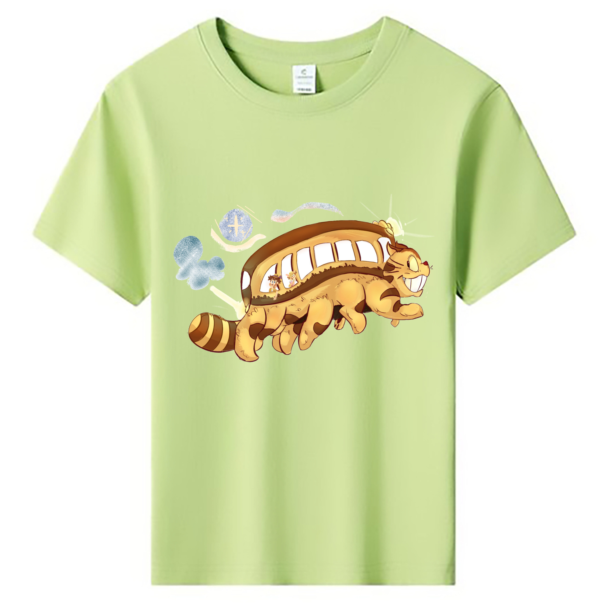 （画像用） となりのトトロ 草壁メイ 草壁サツキ My Neighbor Totoro Satsuki Kusakabe Mei Kusakabe 綿100％キッズTシャツ（フロントプリント）